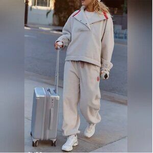 Free People FleeceTwo-piece Set Oversized NWT Sweatshirt size M & joggers size M